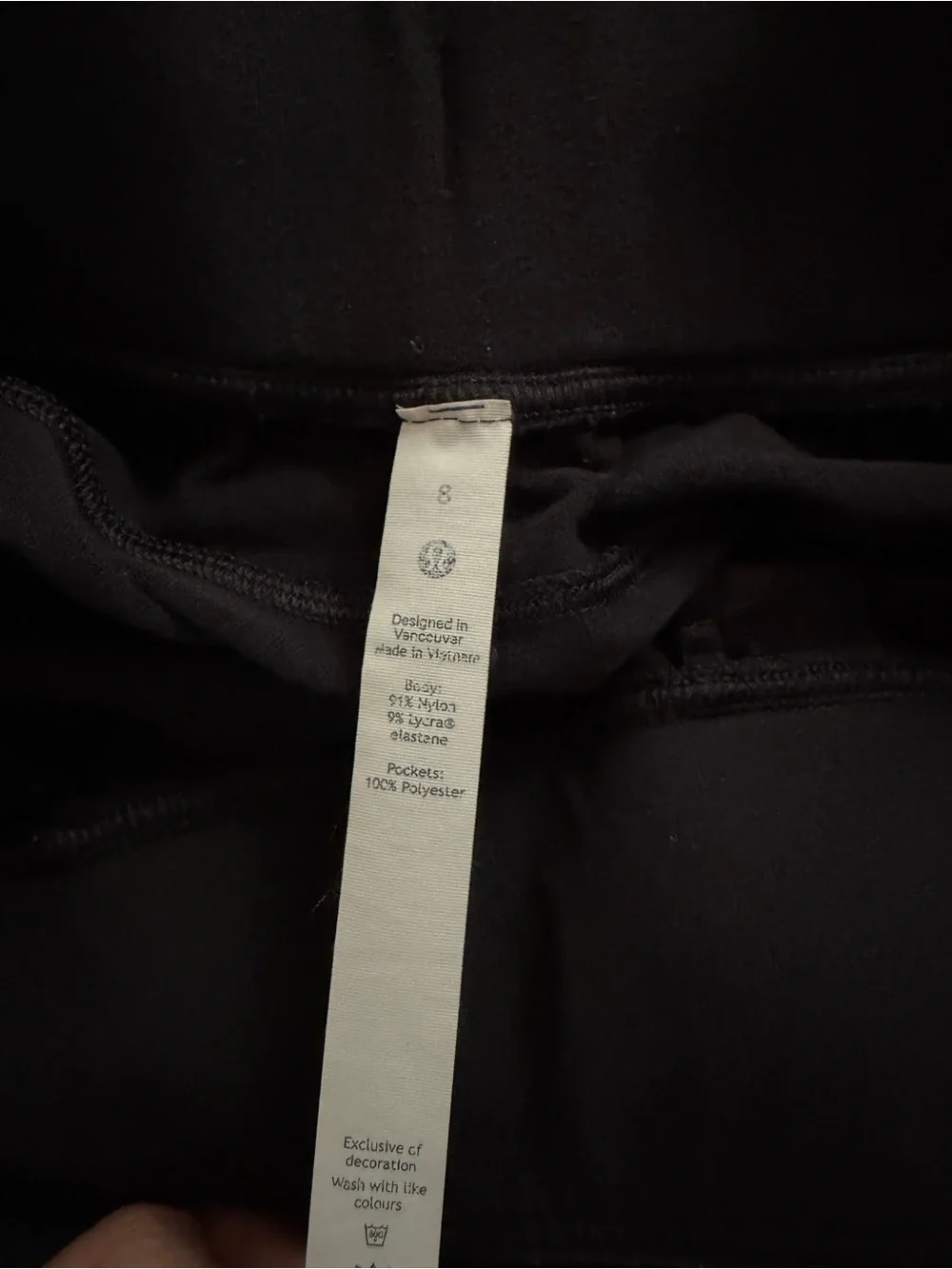 Lululemon crop black joggers Size 8
